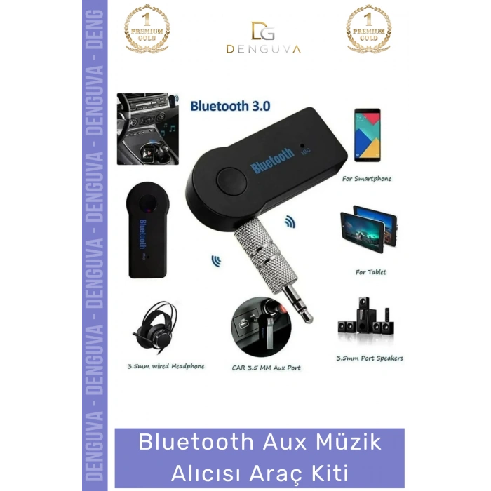 #AraçKiti Kablosuz Bluetooth Ses Aktarım Modülü Mikrofonlu Handsfree Aux Müzik Alıcısı Araç Kiti