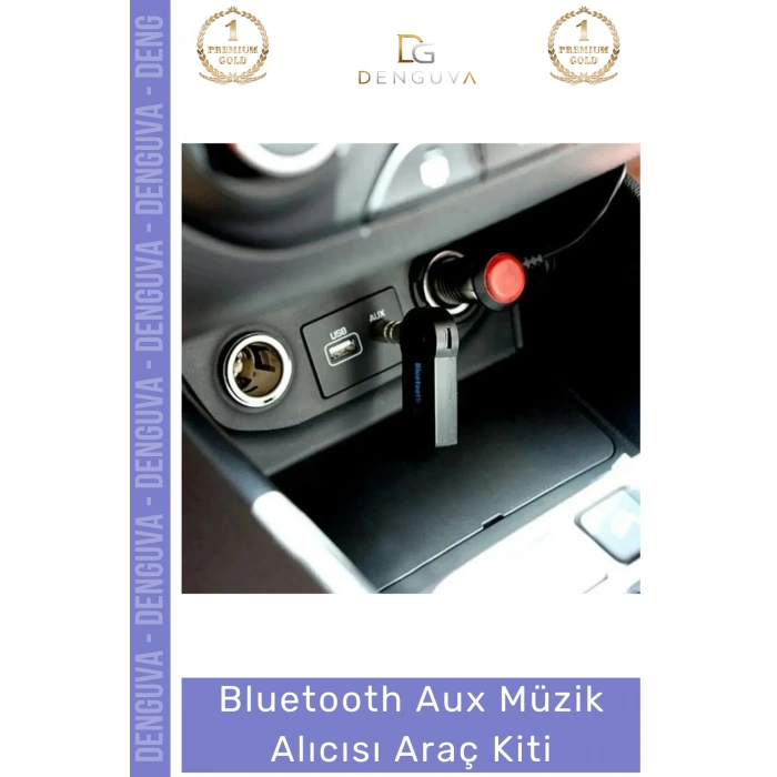 #AraçKiti Kablosuz Bluetooth Ses Aktarım Modülü Mikrofonlu Handsfree Aux Müzik Alıcısı Araç Kiti