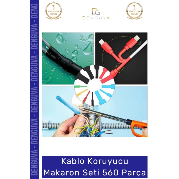 #MakaronSeti Isı Büzüşmeli Daralan Kablo Koruma Elektriksel İzolasyon Termal Makaron Seti 560 Parça