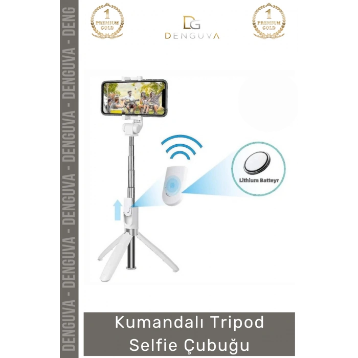 #TripodÇubuk Katlanabilir Stabil Çekim Dönebilen Bluetooth Taşınabilir Kumandalı Tripod Selfie Çubuğu