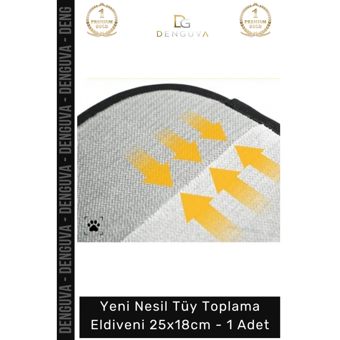 #TüyEldiveni Yeni Nesil Mikrofiber Kedi Köpek Evcil Hayvan Pratik Temizleme Toz Tüy Toplama Eldiveni 25x18cm - 1 Adet