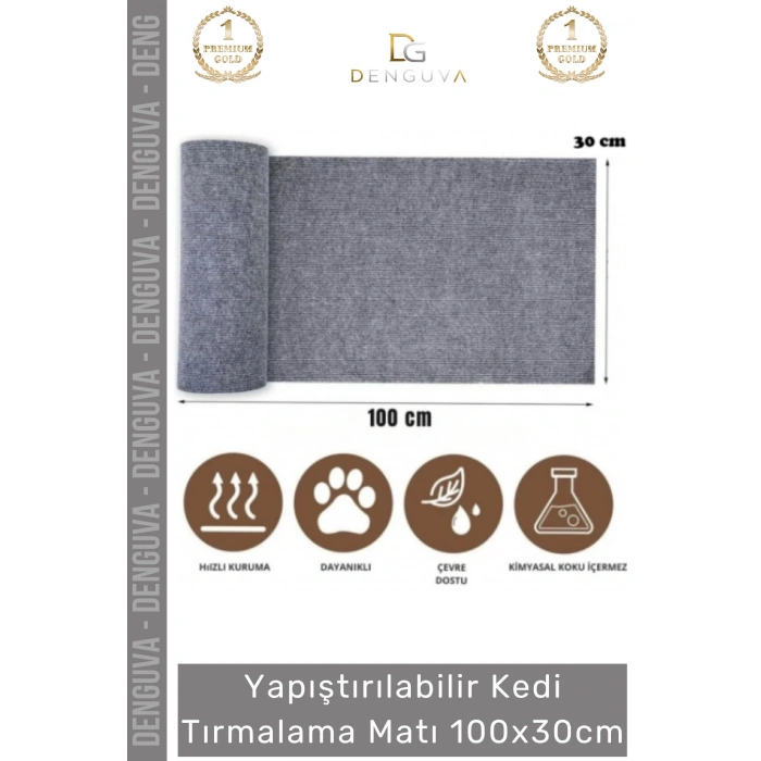#KediMatı Yapıştırılabilir Dayanıklı Mobilya Koruyucu Çevre Dostu Kedi Tırmalama Matı 100x30cm - 1 Adet