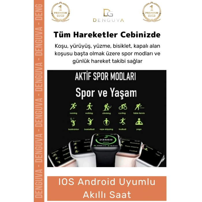 #AkıllıSaat Premium T500 Plus Ips Ekran Sağlık Sensörlü Android Ios Tansiyon Nabız Ölçer Akıllı Saat