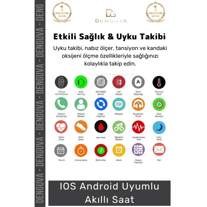 #AkıllıSaat Su Geçirmez 45mm T700s Simli Android Sağlık Sensörlü Bluetooth Aramalı Alarm Akıllı Saat