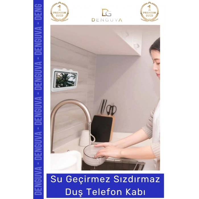 #TelefonKabı Su Geçirmez Banyo Duvar Telefon Tutucu Standı Şeffaf Hediye Buğu Yapmaz Duş Telefon Kabı
