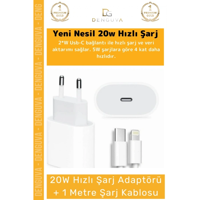 #ŞarjAleti iPhone 20W USBC Hızlı Şarj Adaptörü Lightning Kablo Akım Korumalı Seti 14 15 Plus Pro