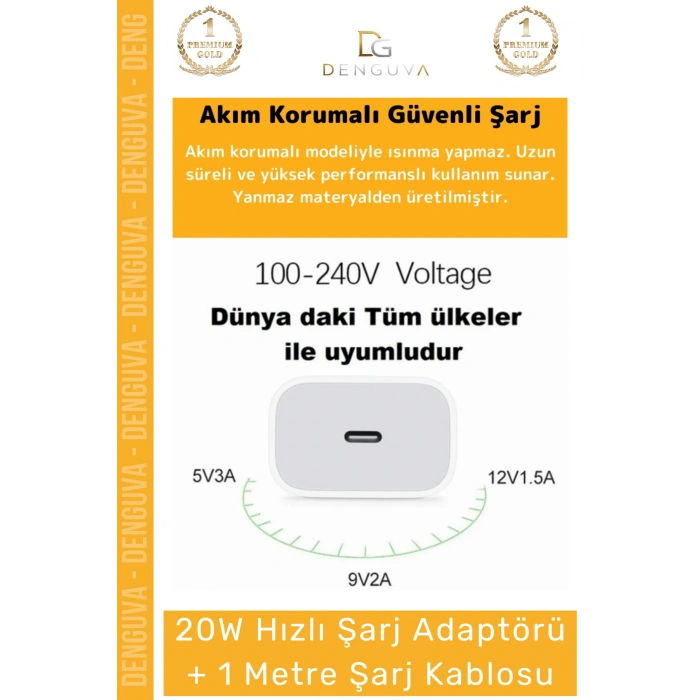 #ŞarjAleti iPhone 20W USBC Hızlı Şarj Adaptörü Lightning Kablo Akım Korumalı Seti 14 15 Plus Pro