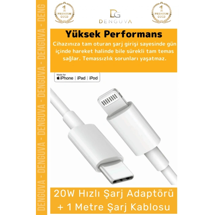 #ŞarjAleti iPhone 20W USBC Hızlı Şarj Adaptörü Lightning Kablo Akım Korumalı Seti 14 15 Plus Pro