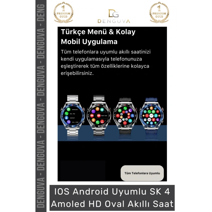#AkıllıSaat Amoled Ekranlı Gri Metal Kordonlu GPS NFC Su Geçirmez IOS Android Uyumlu Akıllı Saat