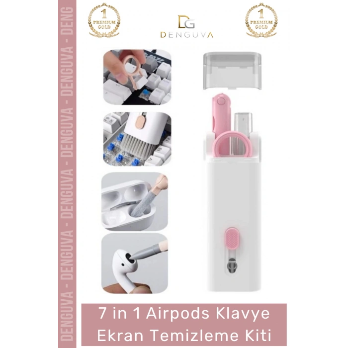#TemizlemeKiti Çok Fonksiyonlu Güçlü Silikon Uçlu 7 in 1 Airpods Klavye Ekran Temizleme Kiti