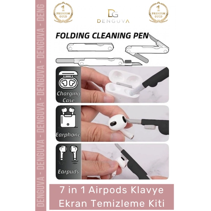 #TemizlemeKiti Çok Fonksiyonlu Güçlü Silikon Uçlu 7 in 1 Airpods Klavye Ekran Temizleme Kiti