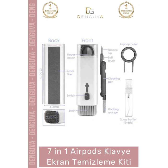 #TemizlemeKiti Çok Fonksiyonlu Güçlü Silikon Uçlu 7 in 1 Airpods Klavye Ekran Temizleme Kiti