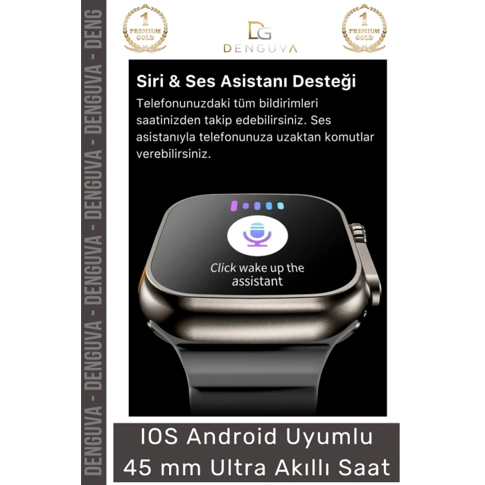 #AkıllıSaat Watch8 Ultra 2023 Smart Watch Su Geçirmez Nabız Ölçer iOS Android 45mm Ultra Akıllı Saat