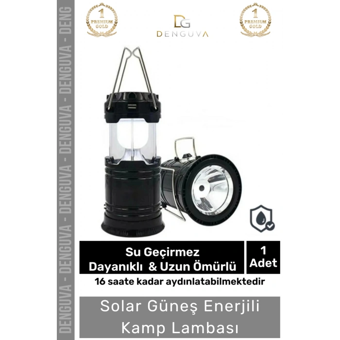 #ŞarjlıLamba Güneş Enerjili Avcı Feneri Fonksiyonlu Kamp Lambası Powerbank Şarjlı Işıldak Usb Şarj