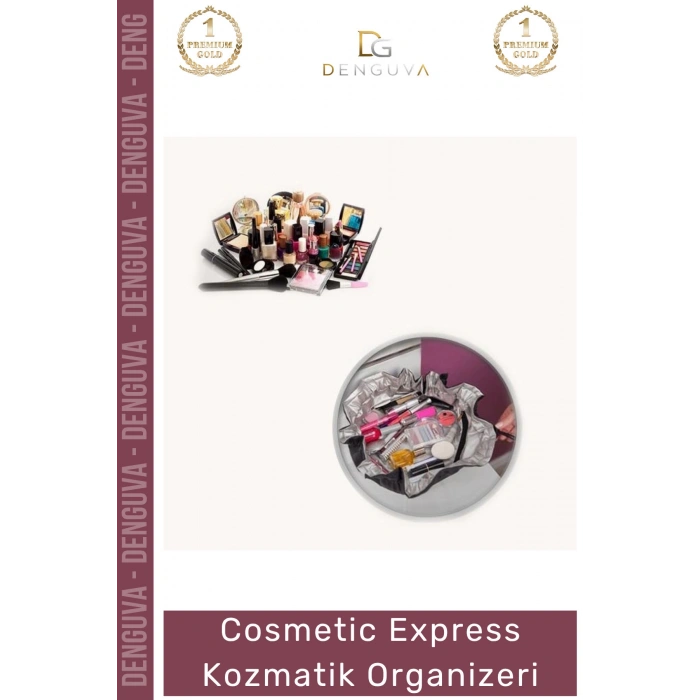 #MakyajÇantası Şık Büzgülü Pratik Makyaj Çantası Seyahat Tipi Düzenleyici Cosmetic Express Kozmetik Organizeri