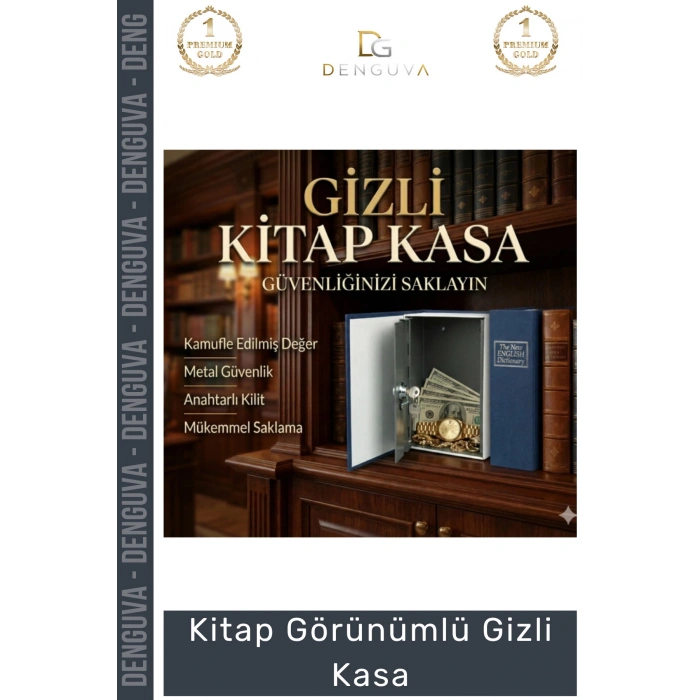 #GizliKasa Sözlük Tasarımlı Metal İç Hazneli Güvenli Kilitli Küçük Boy Kitap Görünümlü Gizli Kasa