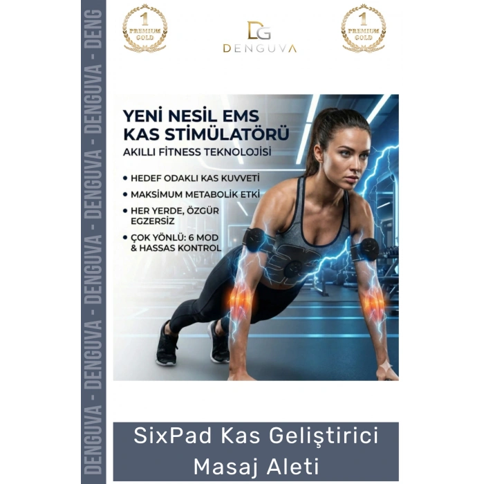 #MasajAleti SixPad Vücut Geliştirici Titreşimli Altı Modlu Profesyonel Kas Geliştirici Masaj Aleti