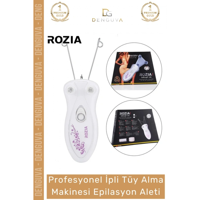 #EpilasyonAleti Rozia İpli Hassas Pamuk İplik LED Işıklı Yüz Vücut Tüy Alma Makinesi Epilasyon Aleti