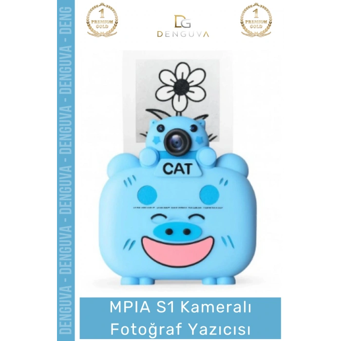 #FotoğrafMakinesi MPIA S1 Pembe Çocuk Kameralı Fotoğraf Yazıcısı 20 IPS Lens 1080p HD Ekran Kamera Selfie