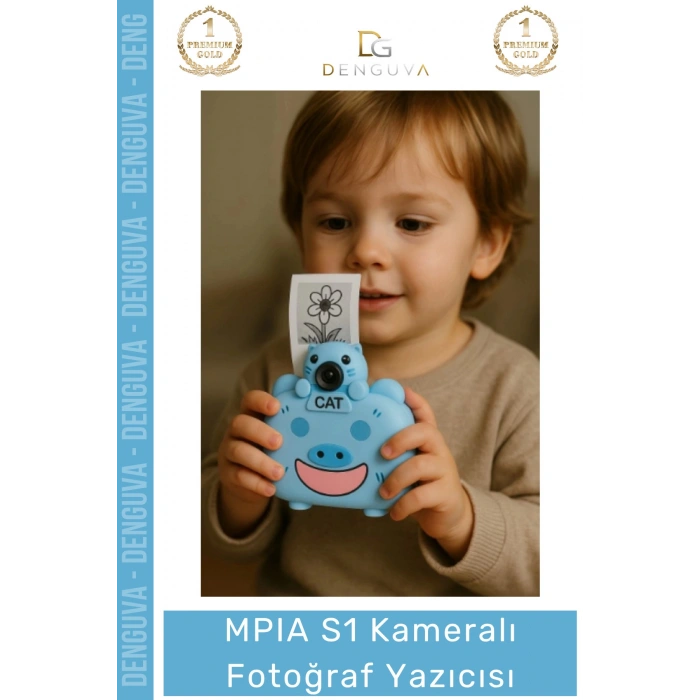 #FotoğrafMakinesi MPIA S1 Pembe Çocuk Kameralı Fotoğraf Yazıcısı 20 IPS Lens 1080p HD Ekran Kamera Selfie