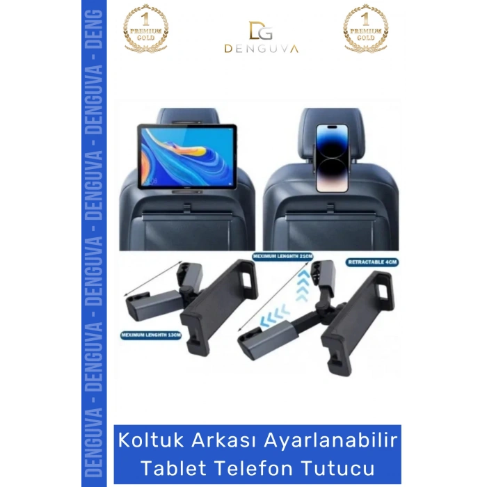 #TelefonTutucu Araç Arka Koltuk Başlık Uyumlu 360 Derece Döner Başlıklı Ayarlanabilir Tablet Telefon Tututcu