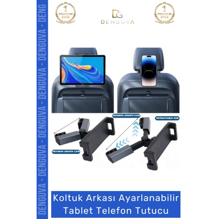 #TelefonTutucu Araç Arka Koltuk Başlık Uyumlu 360 Derece Döner Başlıklı Ayarlanabilir Tablet Telefon Tututcu