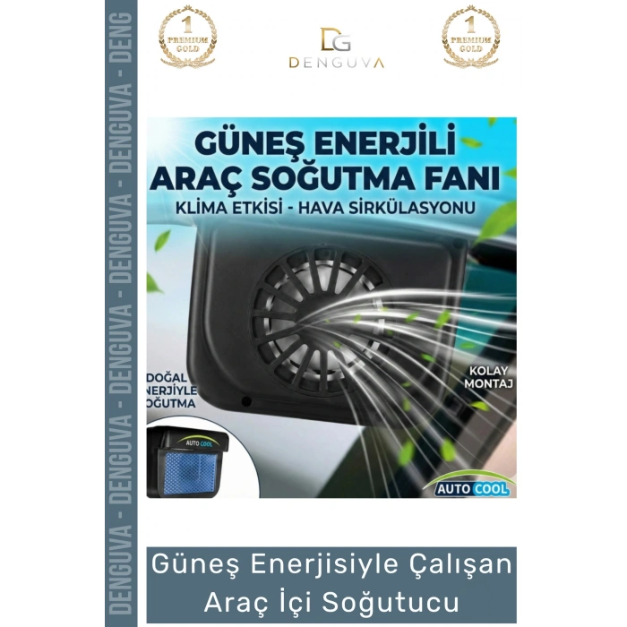 #AraçFanı Güneş Enerjili Auto Cool Portatif Oto Havalandırma Fan Sistemi Çalışan Araç İçi Soğutucu