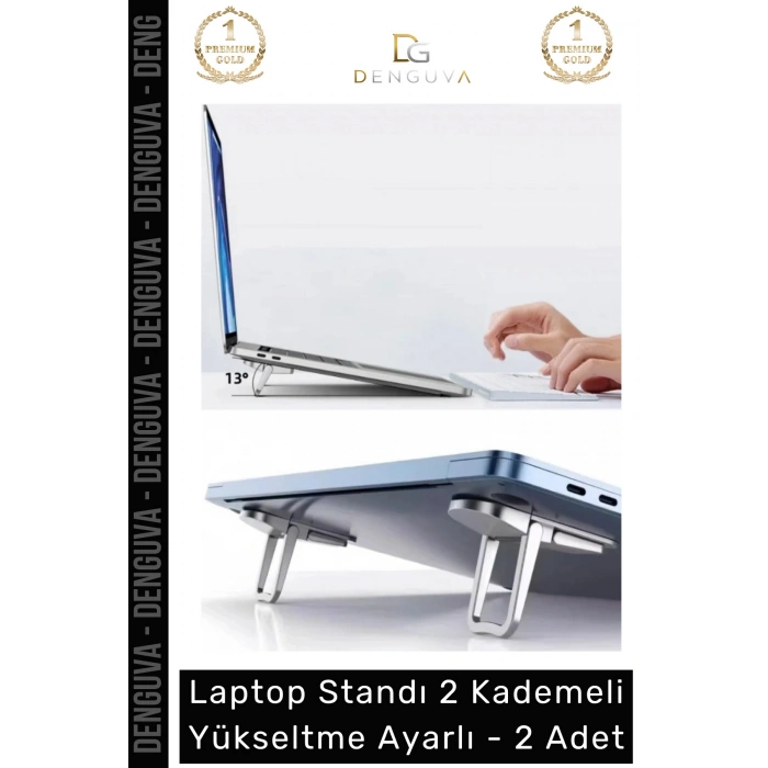 #TabletStandı Ergonomik Laptop Standı Bilgisayar Tutucu Yükseltici Portatif Yükseltme Ayarlı - 2- Adet