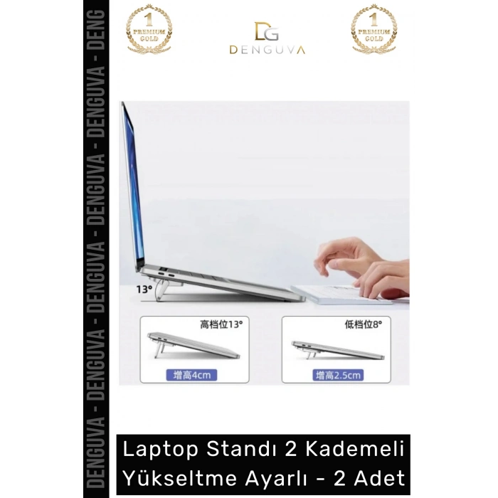 #TabletStandı Ergonomik Laptop Standı Bilgisayar Tutucu Yükseltici Portatif Yükseltme Ayarlı - 2- Adet