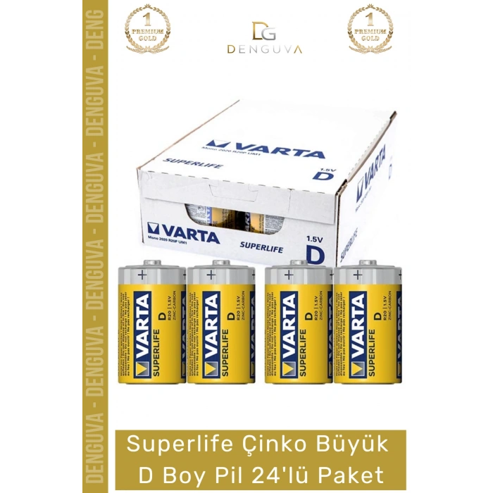 #Pil Uzun Ömürlü Dayanıklı Ekonomik Yüksek Performanslı Kaliteli Çinko Büyük D Boy Pil 24lü