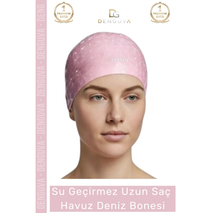 #Bone Uzun Saç Kaymaz Su Geçirmez Sızdırmaz Yüzücü Deniz Bonesi Elastik Bez Yüzme Şapkası