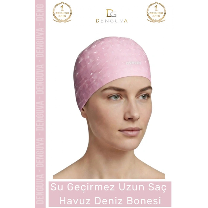 #Bone Uzun Saç Kaymaz Su Geçirmez Sızdırmaz Yüzücü Deniz Bonesi Elastik Bez Yüzme Şapkası