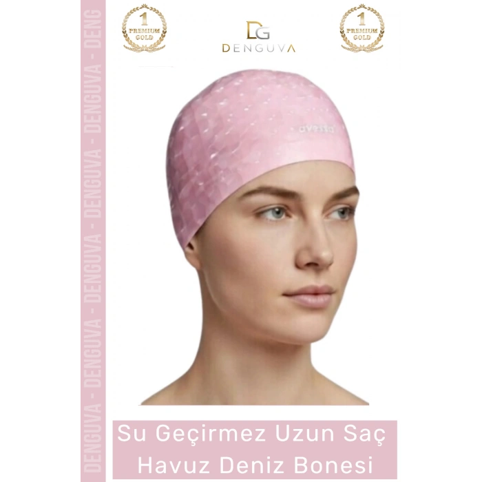 #Bone Uzun Saç Kaymaz Su Geçirmez Sızdırmaz Yüzücü Deniz Bonesi Elastik Bez Yüzme Şapkası