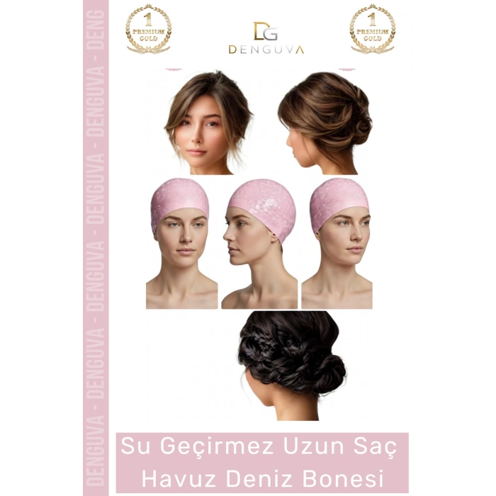 #Bone Uzun Saç Kaymaz Su Geçirmez Sızdırmaz Yüzücü Deniz Bonesi Elastik Bez Yüzme Şapkası