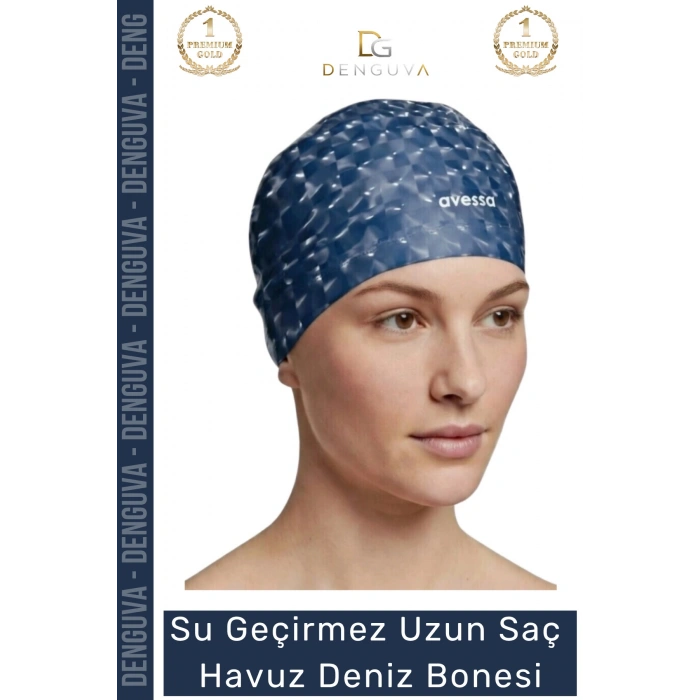 #Bone Uzun Saç Kaymaz Su Geçirmez Sızdırmaz Yüzücü Deniz Bonesi Elastik Bez Yüzme Şapkası