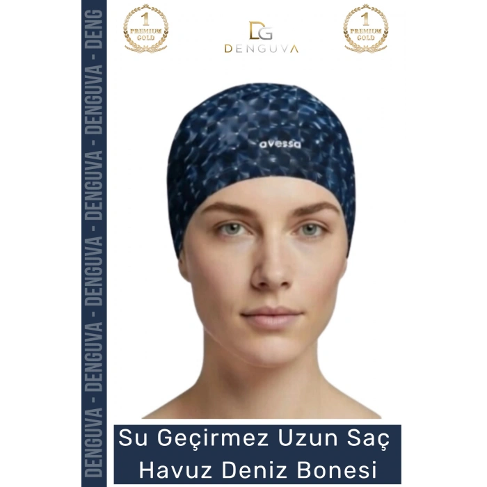 #Bone Uzun Saç Kaymaz Su Geçirmez Sızdırmaz Yüzücü Deniz Bonesi Elastik Bez Yüzme Şapkası