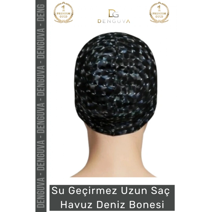 #Bone Uzun Saç Kaymaz Su Geçirmez Sızdırmaz Yüzücü Deniz Bonesi Elastik Bez Yüzme Şapkası