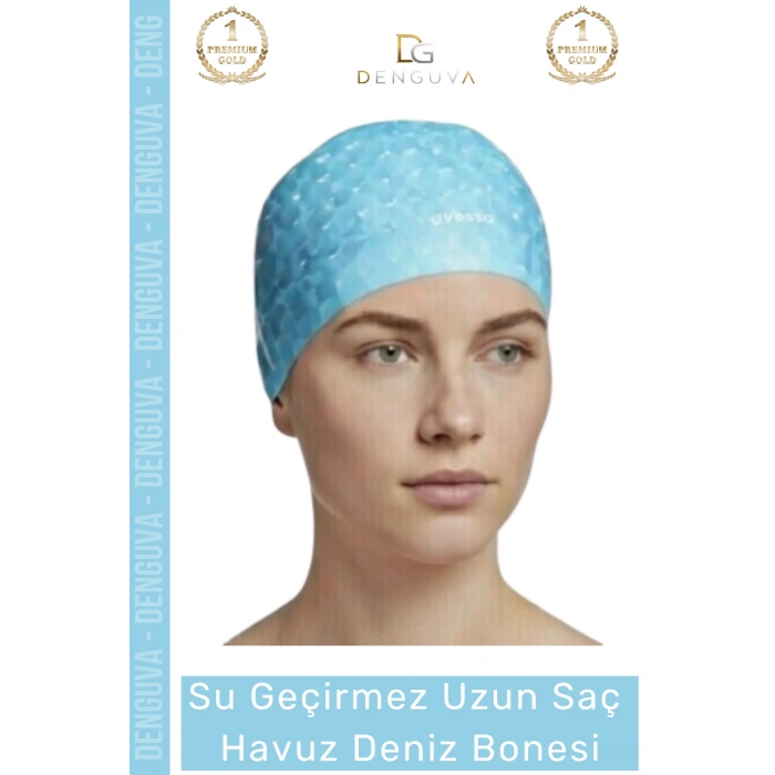 #Bone Uzun Saç Kaymaz Su Geçirmez Sızdırmaz Yüzücü Deniz Bonesi Elastik Bez Yüzme Şapkası