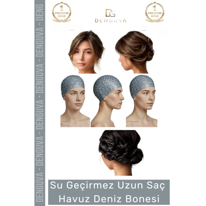 #Bone Uzun Saç Kaymaz Su Geçirmez Sızdırmaz Yüzücü Deniz Bonesi Elastik Bez Yüzme Şapkası