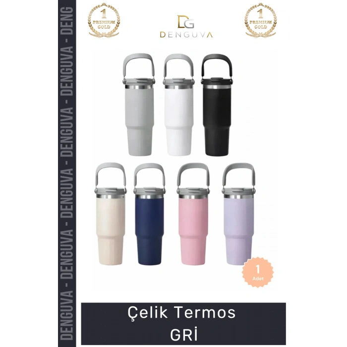 #Termos Paslanmaz Vakumlu Sızdırmaz Mat Isı Yalıtımlı Dayanıklı Şık Ergonomik Çelik Termos