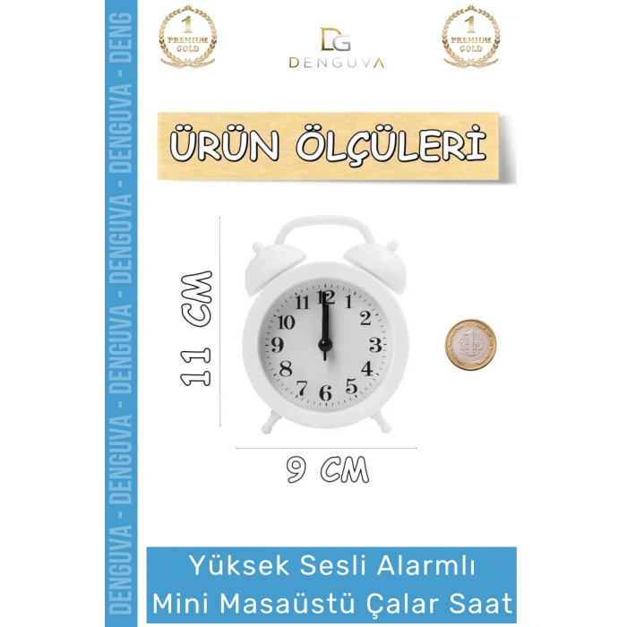 #ÇalarSaat Sessiz Akar Saniye Masaüstü Komodin Ofis Mutfak Salon Hediye Analog Dekoratif Çalar Saat