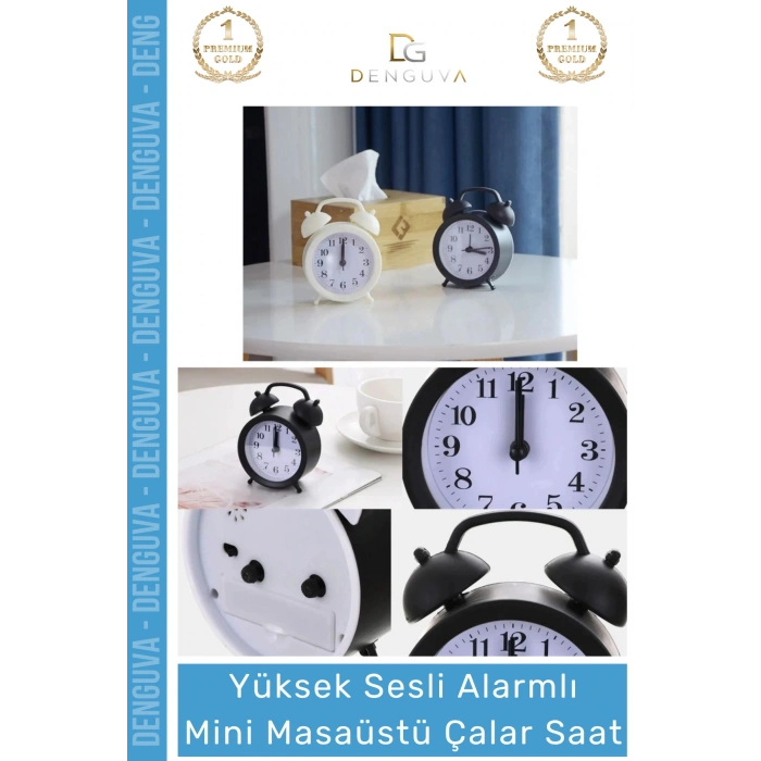 #ÇalarSaat Sessiz Akar Saniye Masaüstü Komodin Ofis Mutfak Salon Hediye Analog Dekoratif Çalar Saat