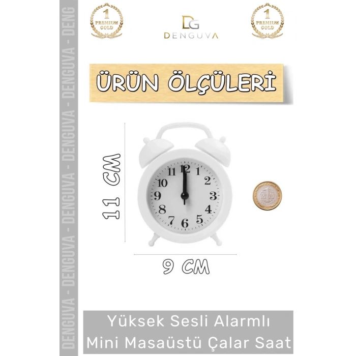 #ÇalarSaat Sessiz Akar Saniye Masaüstü Komodin Ofis Mutfak Salon Hediye Analog Dekoratif Çalar Saat