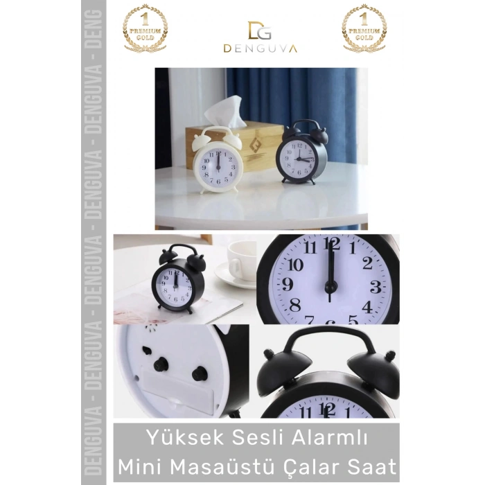 #ÇalarSaat Sessiz Akar Saniye Masaüstü Komodin Ofis Mutfak Salon Hediye Analog Dekoratif Çalar Saat