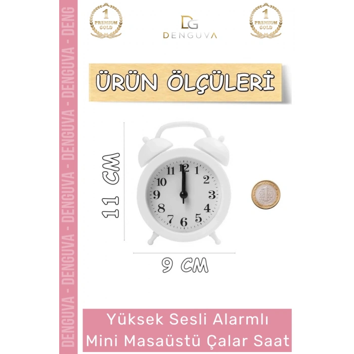 #ÇalarSaat Sessiz Akar Saniye Masaüstü Komodin Ofis Mutfak Salon Hediye Analog Dekoratif Çalar Saat