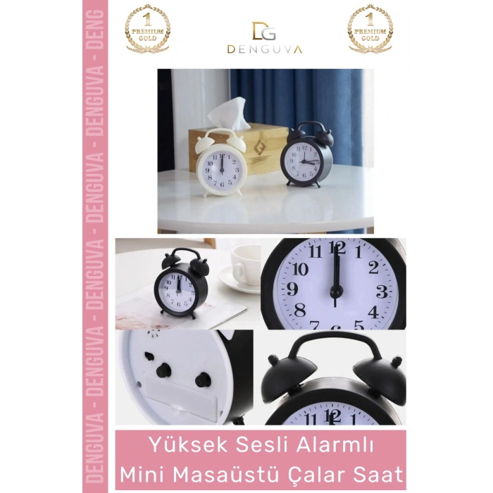 #ÇalarSaat Sessiz Akar Saniye Masaüstü Komodin Ofis Mutfak Salon Hediye Analog Dekoratif Çalar Saat