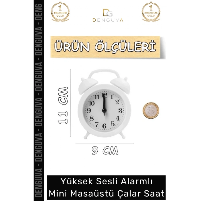 #ÇalarSaat Sessiz Akar Saniye Masaüstü Komodin Ofis Mutfak Salon Hediye Analog Dekoratif Çalar Saat