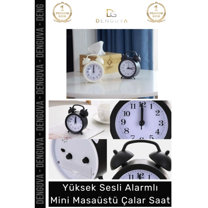 #ÇalarSaat Sessiz Akar Saniye Masaüstü Komodin Ofis Mutfak Salon Hediye Analog Dekoratif Çalar Saat