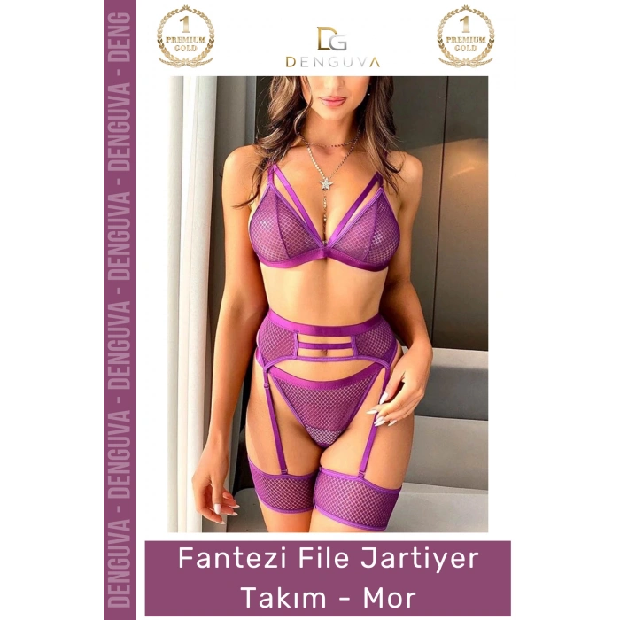 #JartiyerTakım Şık Seksi Dantel Detaylı Esnek Konforlu Kalite İç Giyim Fantezi File Jartiyer Takım