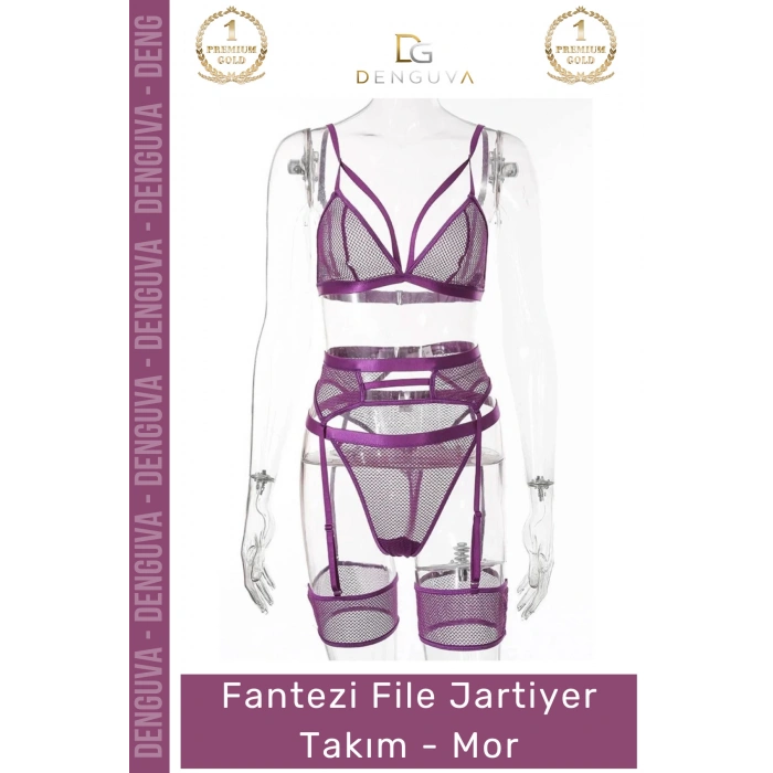 #JartiyerTakım Şık Seksi Dantel Detaylı Esnek Konforlu Kalite İç Giyim Fantezi File Jartiyer Takım